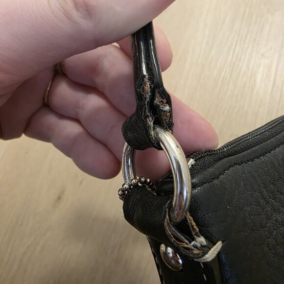 Coach Black Pebbled Leather Crossbody Classic Minimalist Hamilton Small Purse - Picture 8 of 10